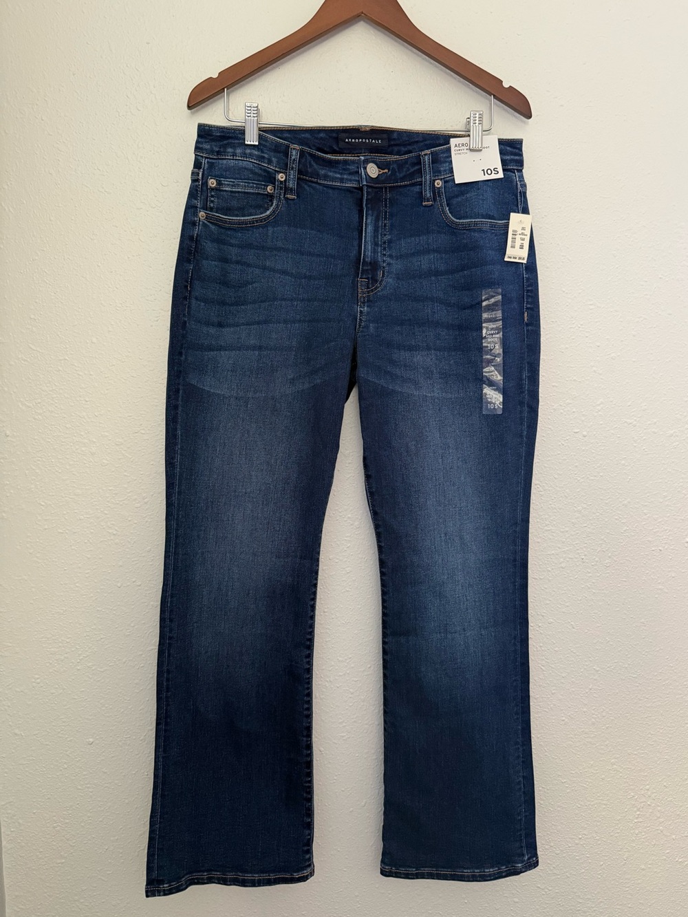 Aeropostale Curvy MidRise Bootcut Jeans Size 10 Shrt NWT Dark Wash Stretch Denim